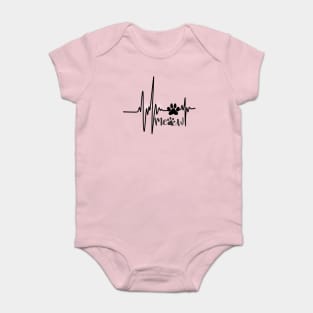 Paw print heart beat Baby Bodysuit